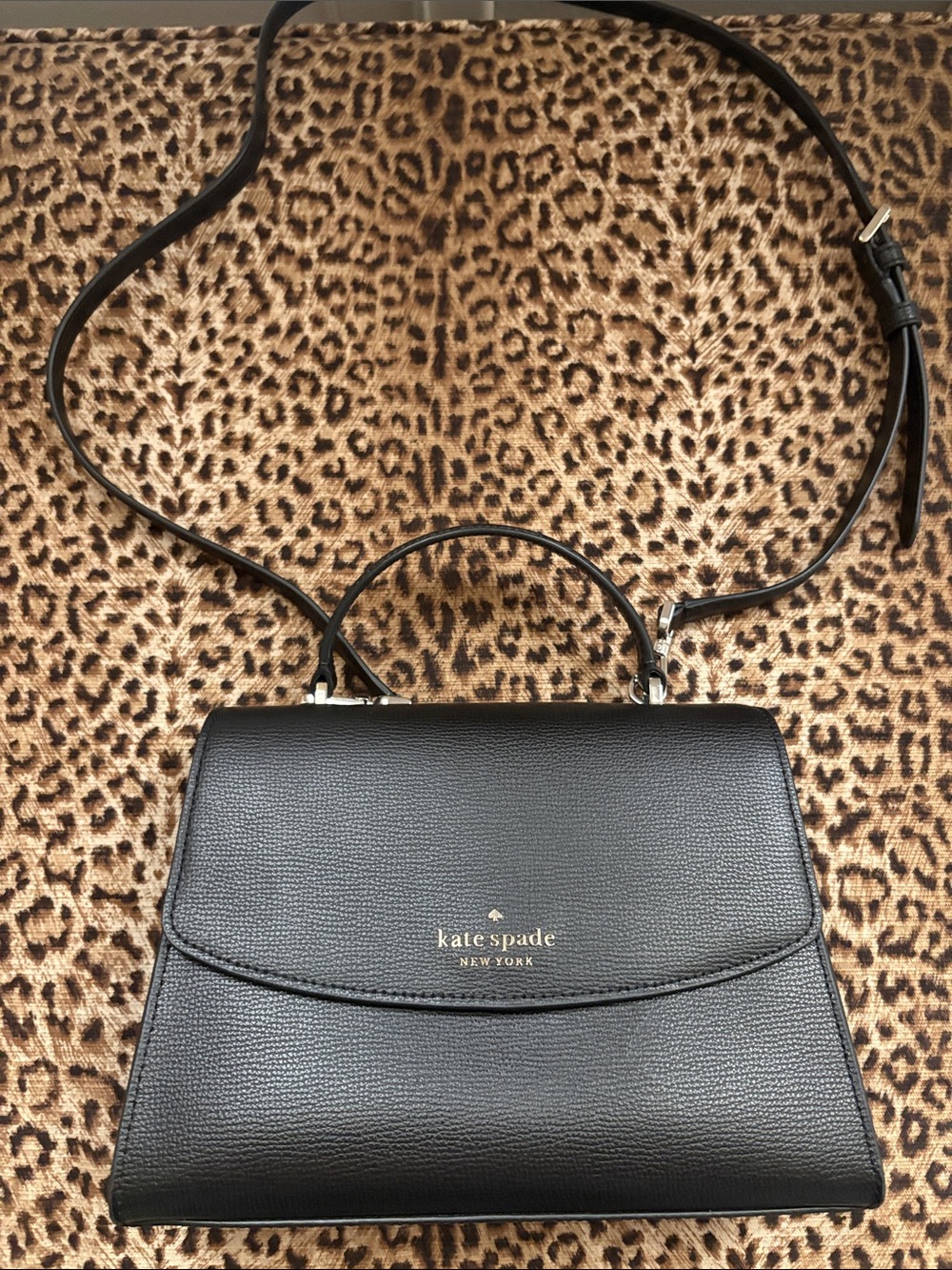 kate spade Black Leather Top-Handle Crossbody Bag